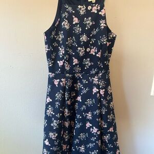 Copper Key Floral women’s Dress - Navy and Pink  Size XS
